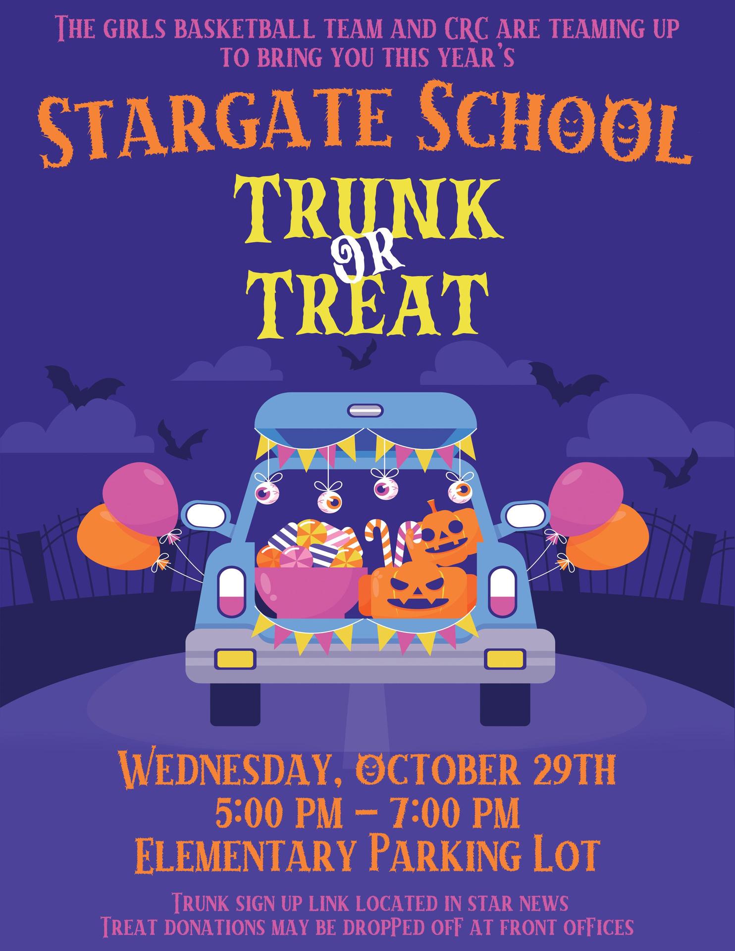Trunk or Treat informational flyer