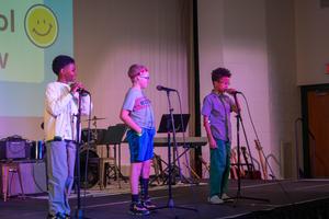 Lower schoolers preforming a routine