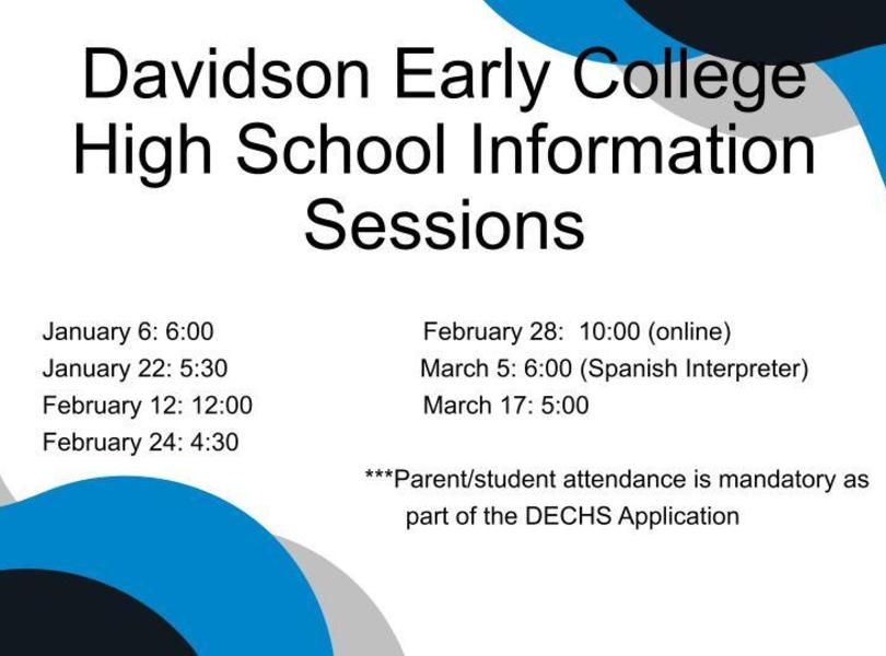 DECHS Information Sessions