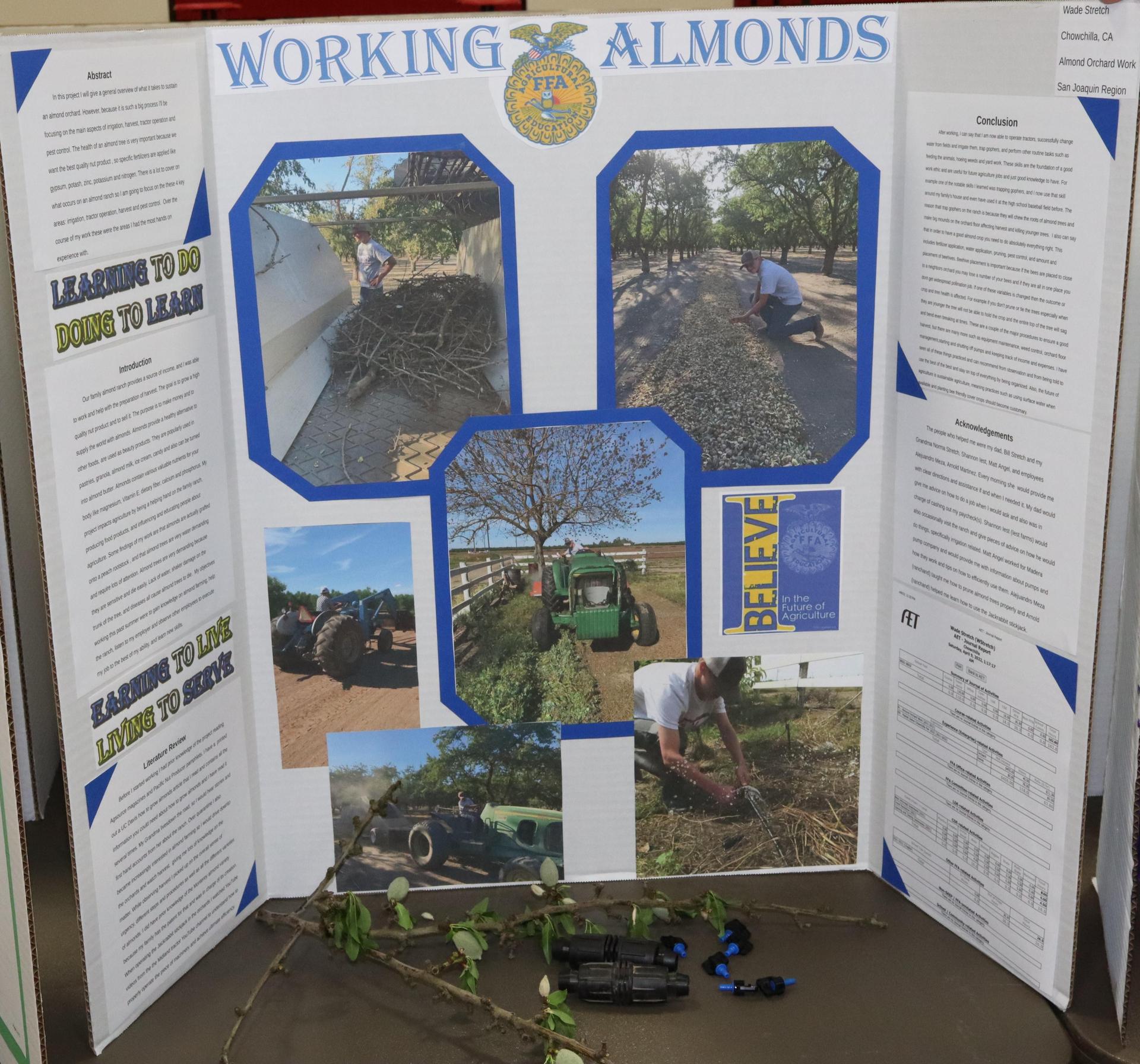 A Supervised Agricultural Experience trifold display