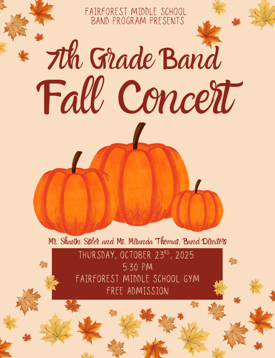 7th Grade Fall Band Concert