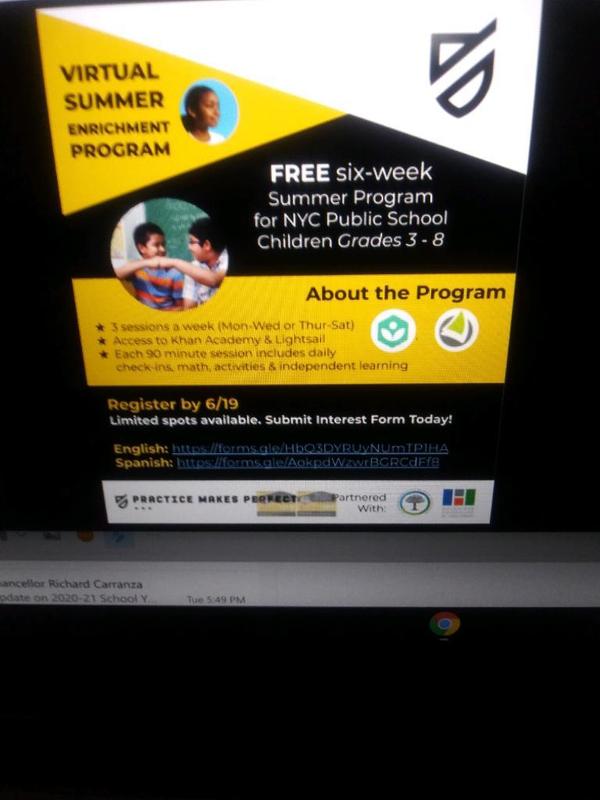 Free Virtual Summer Enrichment Program Featured Photo