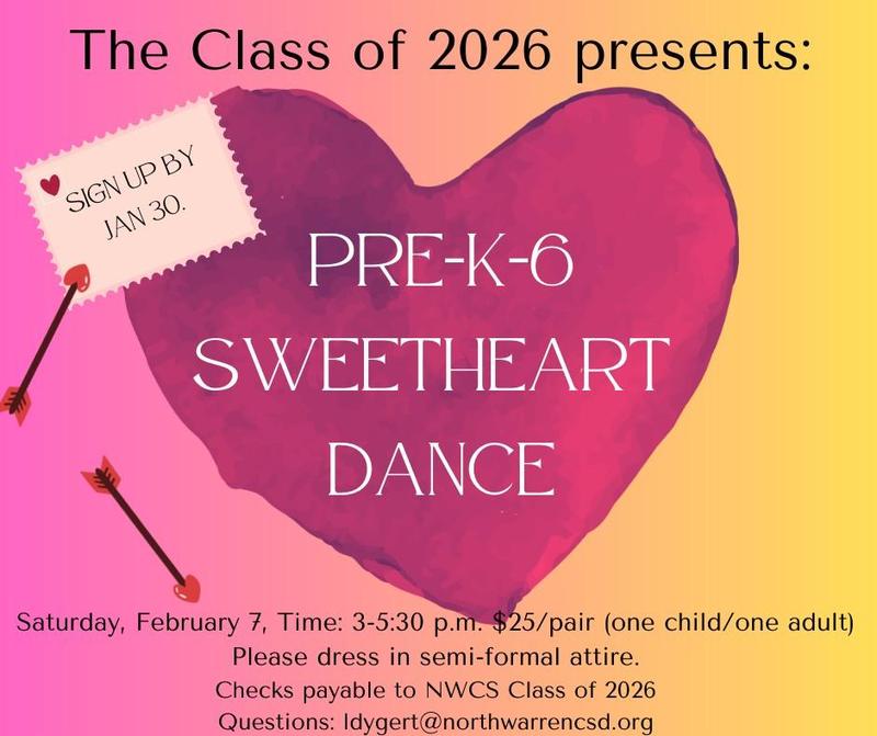 North Warren Sweetheart Dance Feb 7th