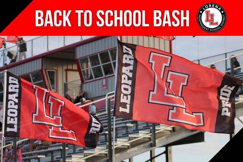 Back to School Bash photo with picture of Lorena Leopard Flags