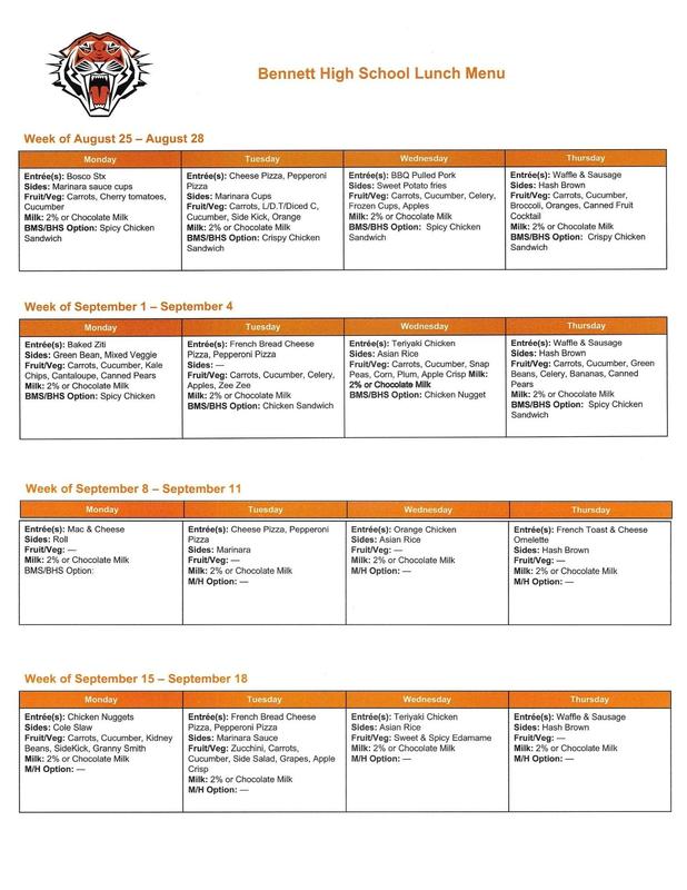 Lunch Menu