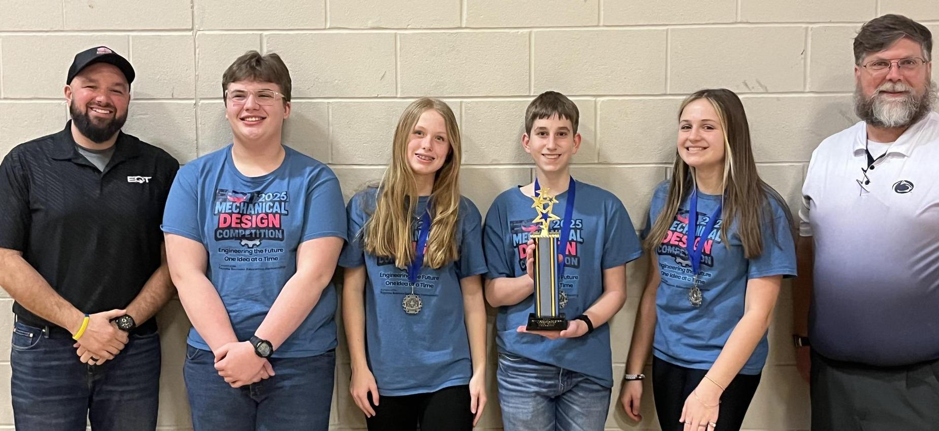 8th grade team at EQT's Mechanical Design Competition.