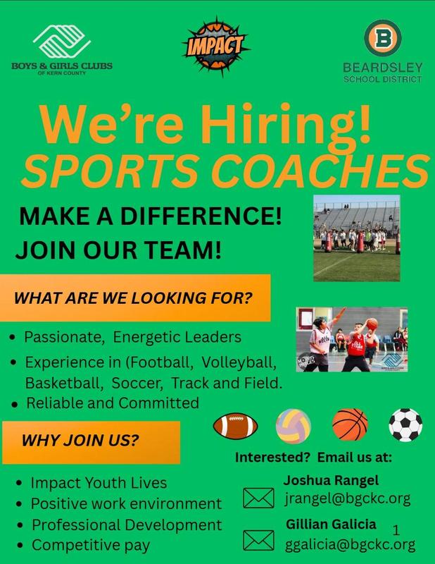 Job Posting for coaches