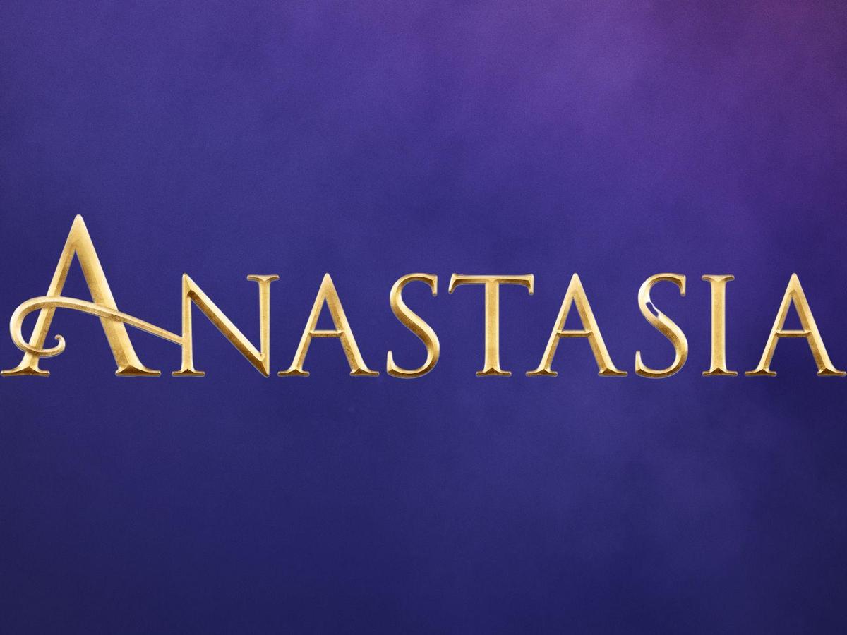 Anastasia title text on a purple background.