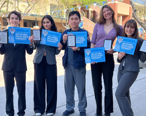 West Ranch HS Speech and Debate Team Members pose with their awards
