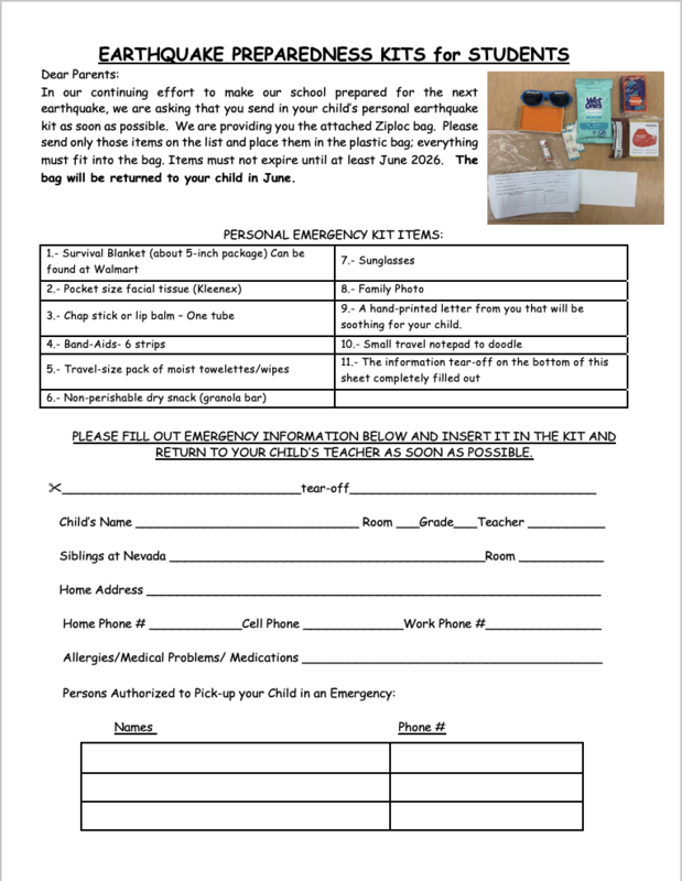Earthquake Preparedness Kits