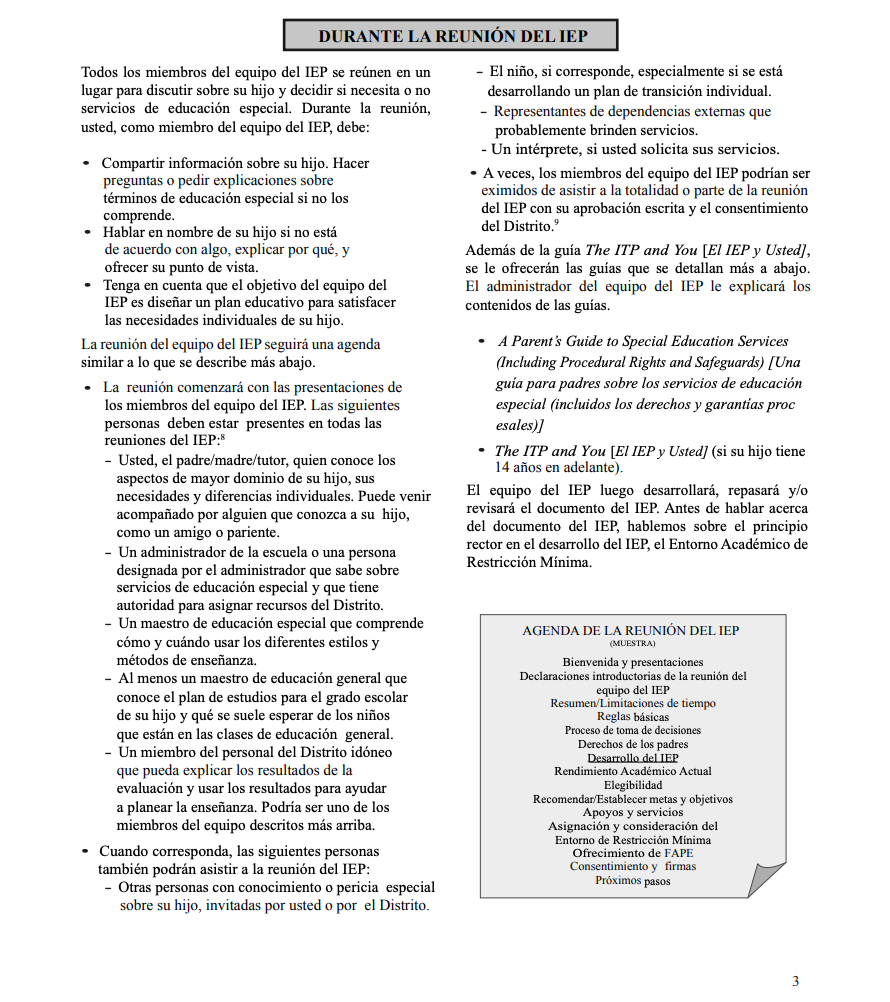 Special Education Brochure: IEP and You - Resources for Families ...