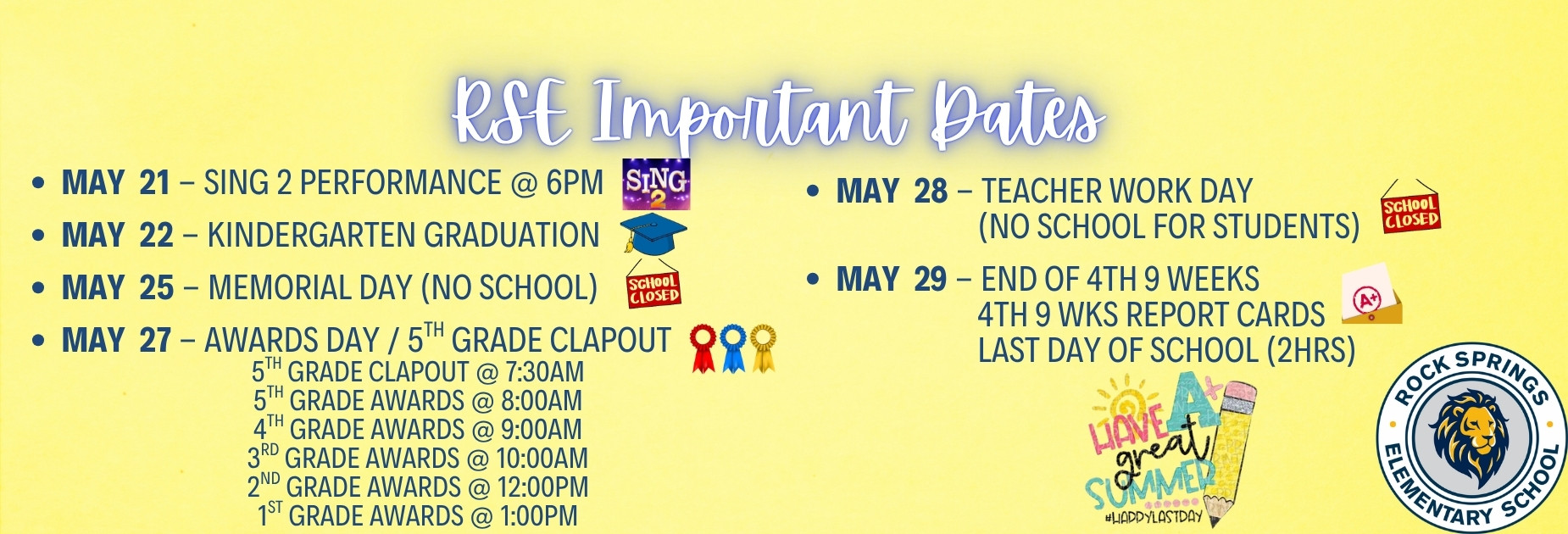 More May Dates