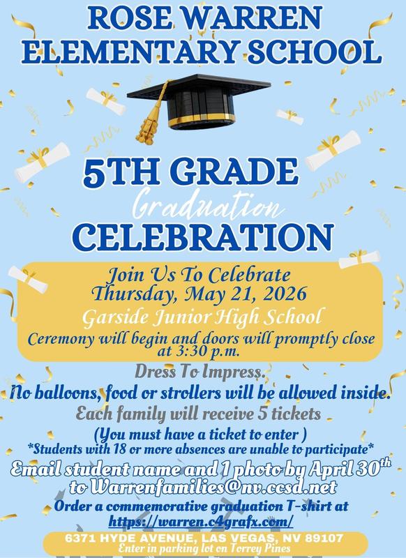 5th Grade Invitation - English