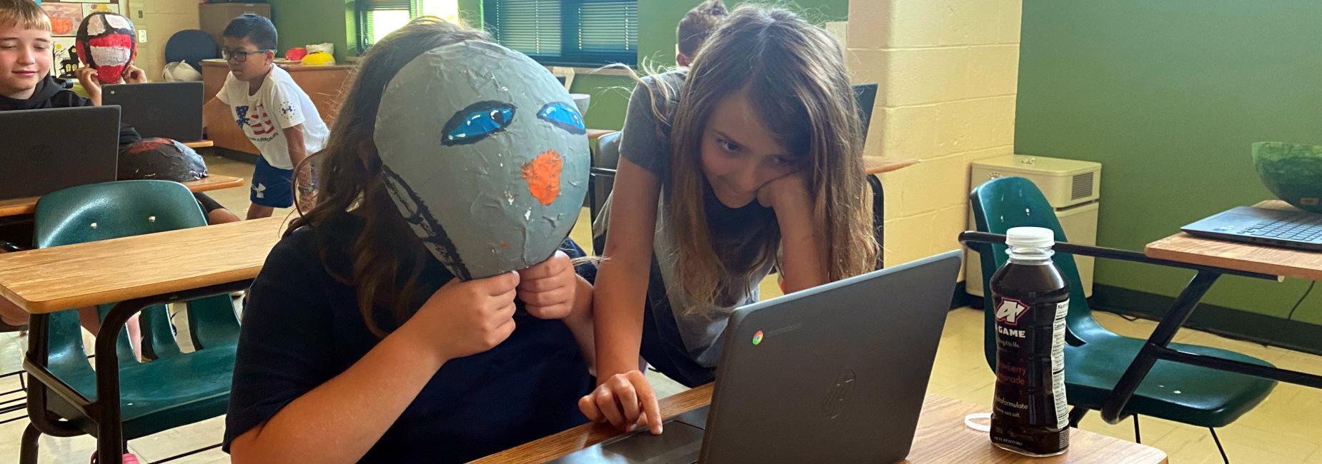 Students testing facial recognition program