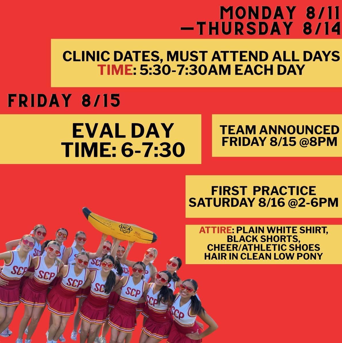 cheer tryout info