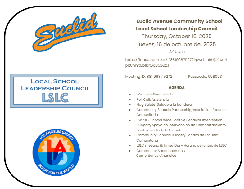 LSLC Meeting/Junta de LSLC