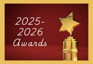 gold trophy with 2025-2026 awards