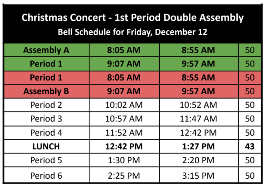 Double Assembly Schedule