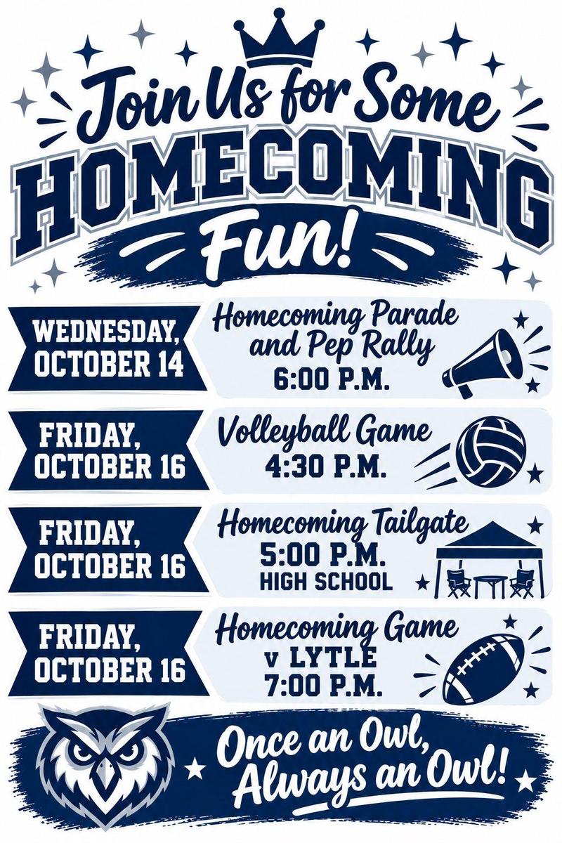 Homecoming Events Flyer