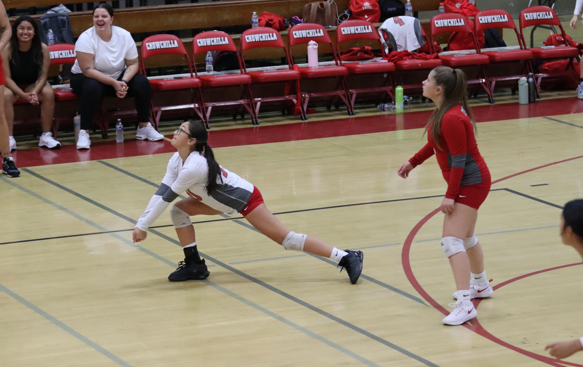 junior varsity girls playing volleyball against Liberty