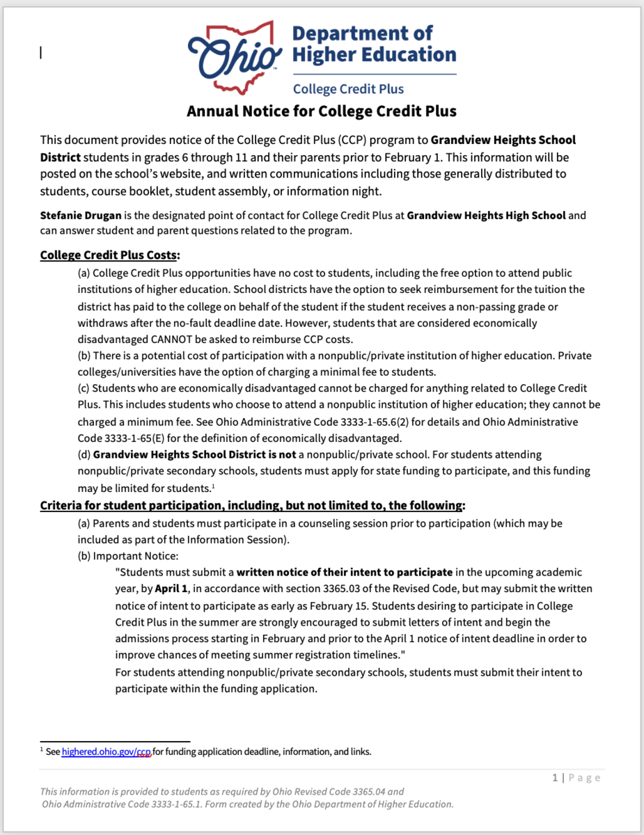 College Credit Plus Information