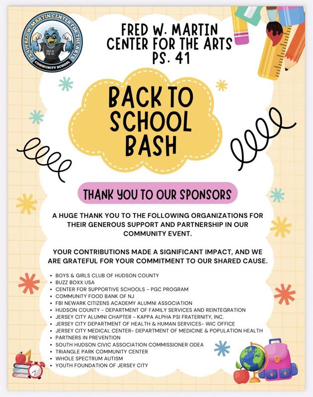 Back to school Bash thank you