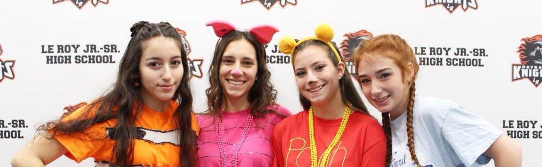 Students dressed up on Halloween