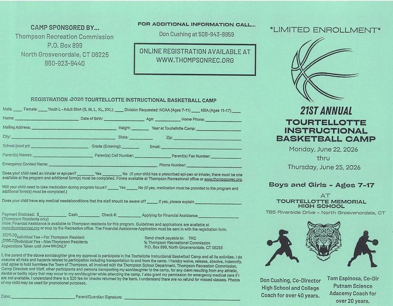 21st Annual Tourtellotte Instructional Basketball Camp