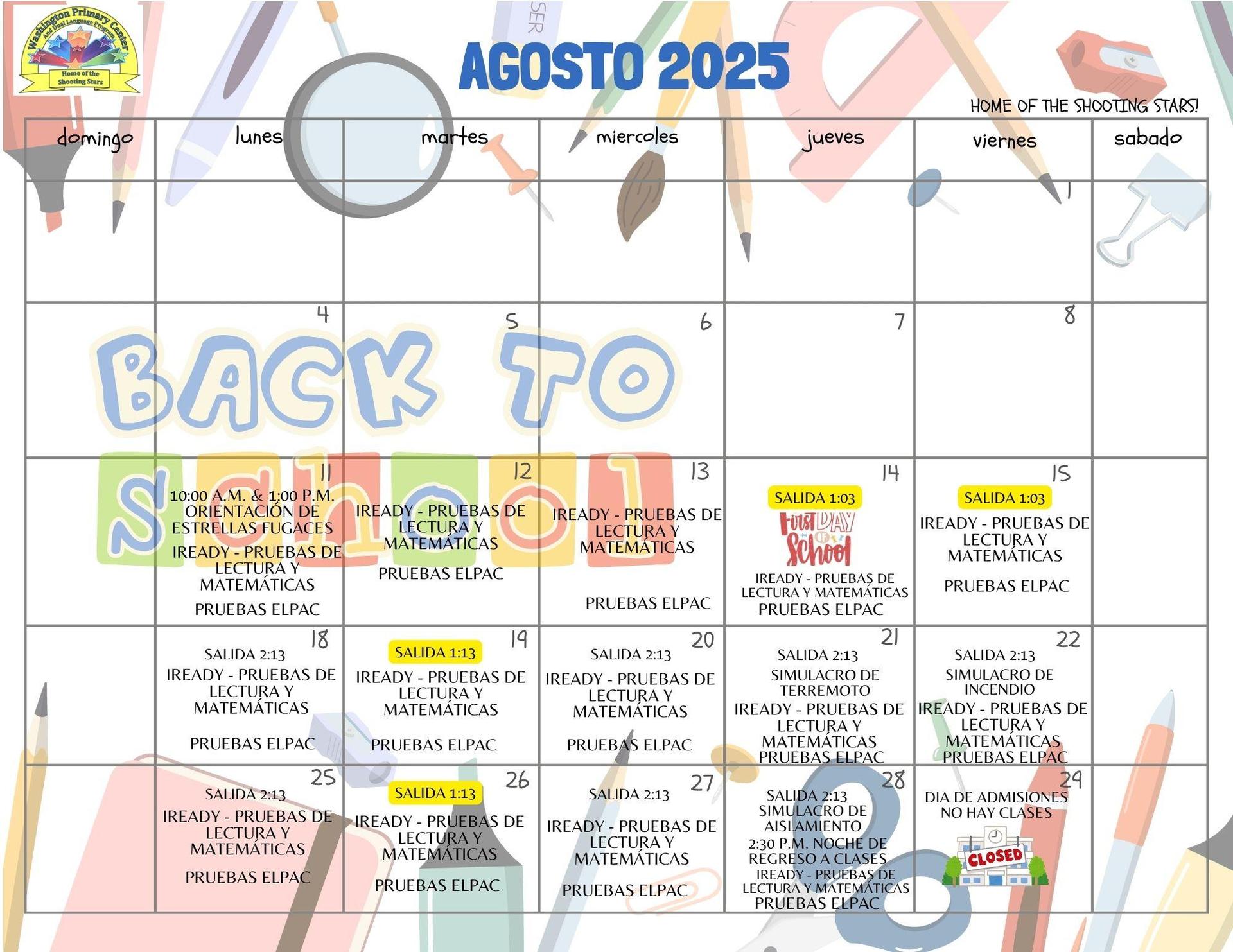 calendario de agosto 2025