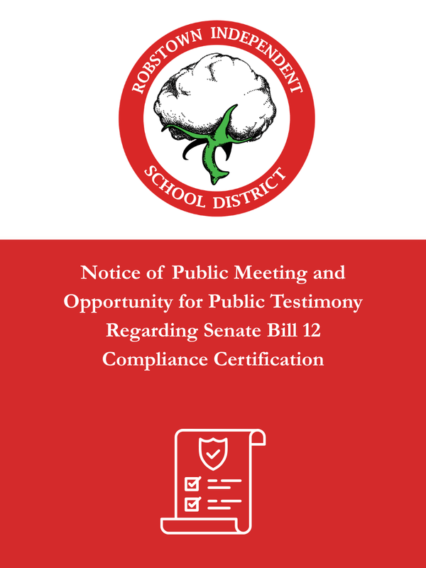 Notice of Public Meeting and Opportunity for Public Testimony Regarding Senate Bill 12 Compliance Certification Featured Photo
