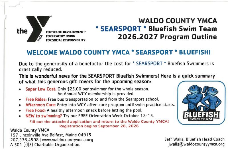 Bluefish swim- YMCA Registration