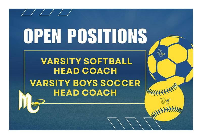 blue graphic with a yellow softball and yellow and blue soccer ball