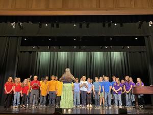 SMS Chorus performs with senior citizens.