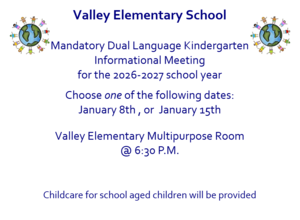 Mandatory Dual Language Kindergarten Informational Meeting