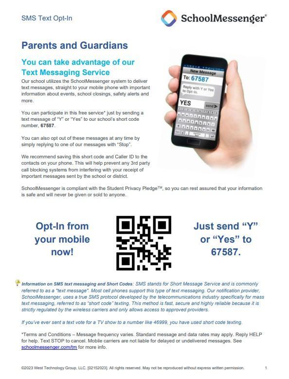 SchoolMessenger ~ SMS Text Opt-In Featured Photo