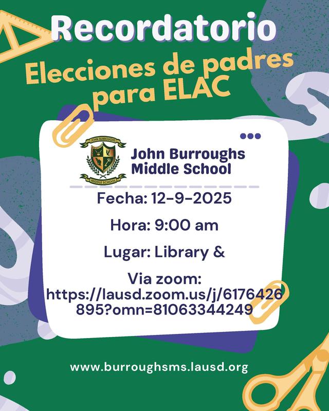 ELAC Parent Elections Spanish