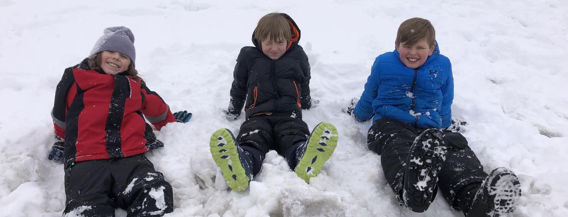 Enjoying the snow at CCIS