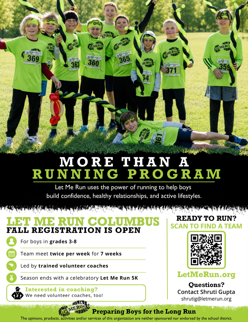 Let me run flyer with sign up information