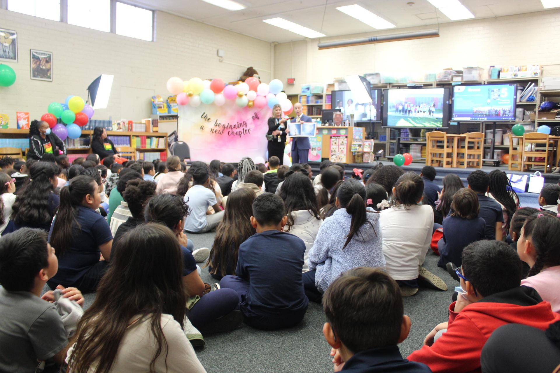 Dr. Morris Visiting the grand re-opening of Bennett-Kew library 