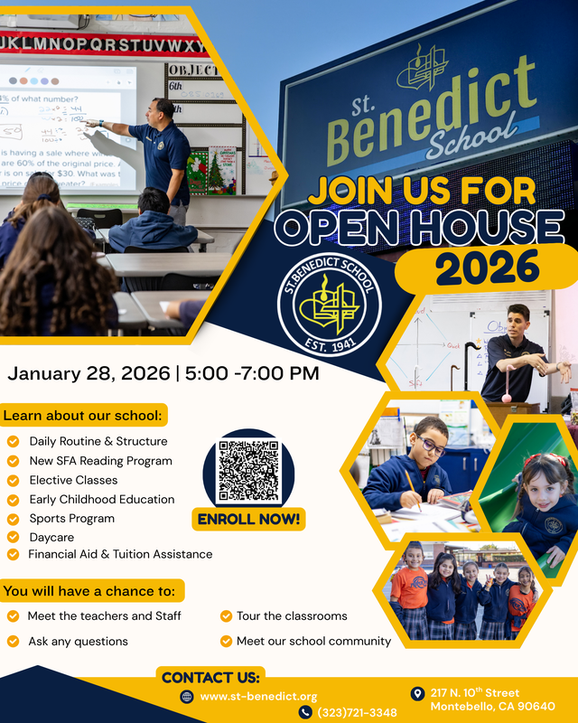 Open house flyer describing the dates and information about the open house that will happen in January