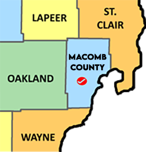 Macomb County map