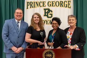 Mrs. Humphrey and Mrs. Barnwell were honored for their service to PGCPS.