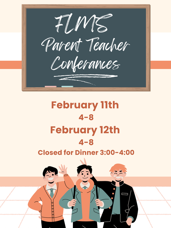 FLMS Parent Teacher Conferences English Flyer