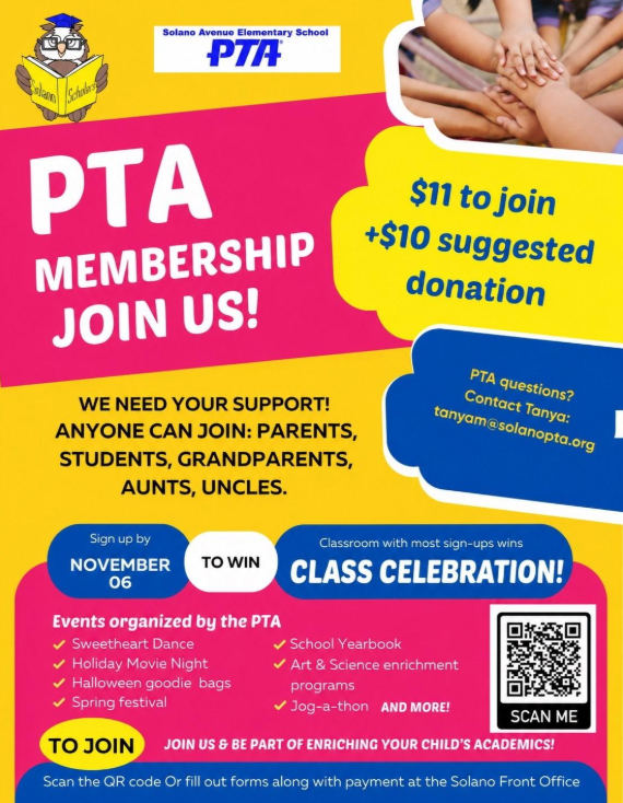 PTA Membership Class Celebration Flyer