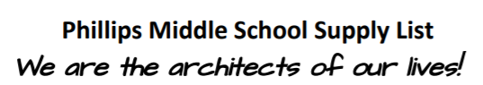 2019-2020 School Supply List Thumbnail Image