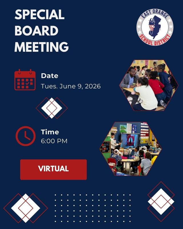 Special Board Meeting - June 9 - 6 pm Virtual