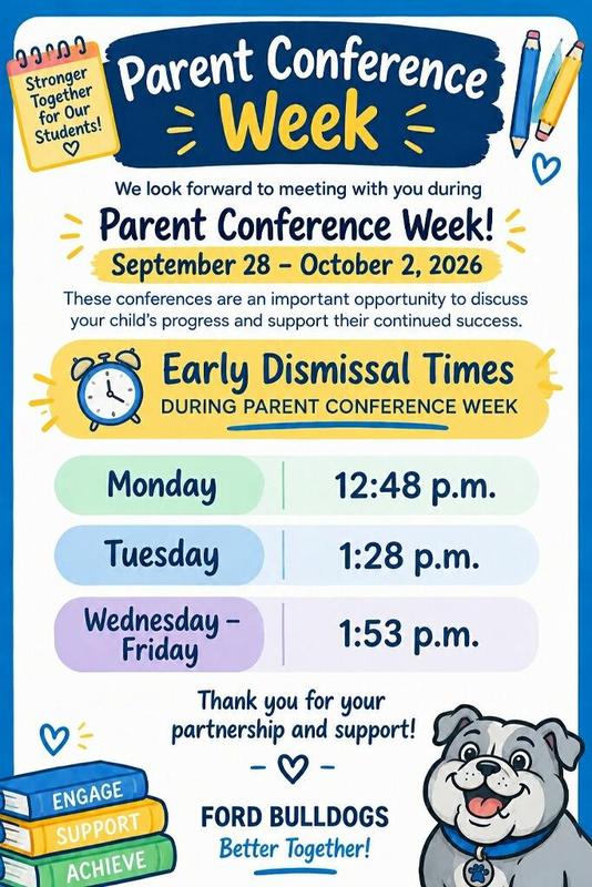 parent teacher conference week flyer for parents