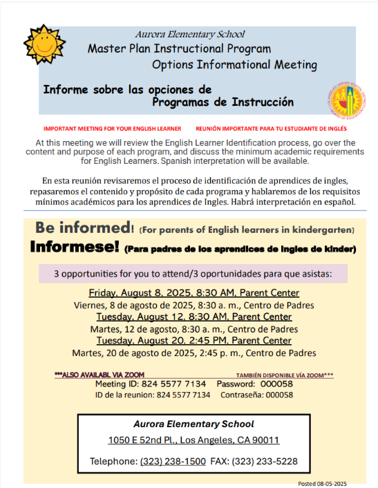 Parent Meeting