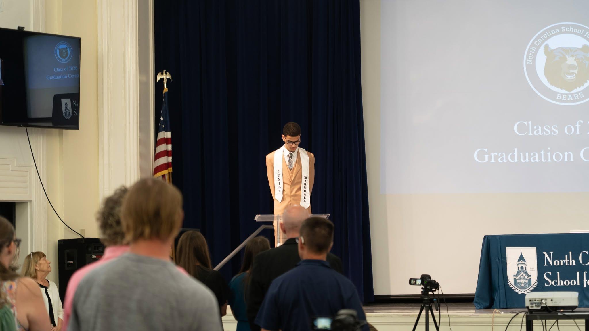 Photo of student giving a speech