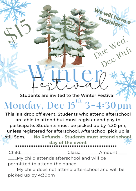 Winter festival school flyer - English